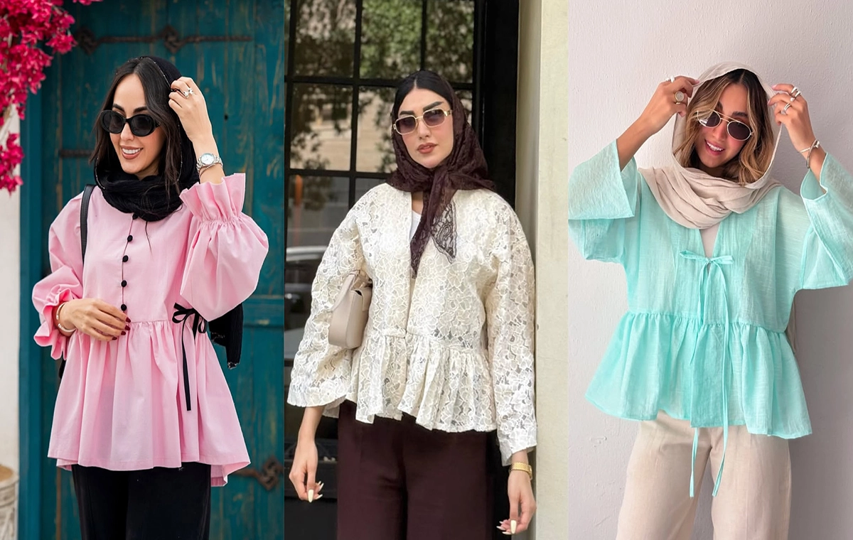 مدل مانتو استین کیمونو تابستانی