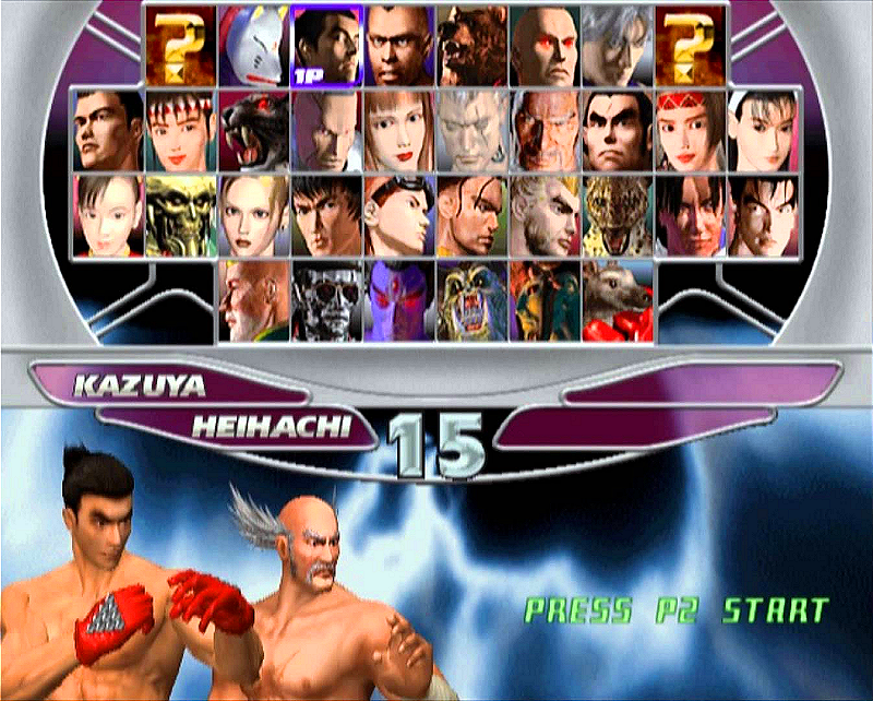 tekken tag tournament character select screen