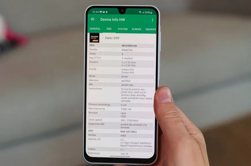 مشخصات سخت‌افزاری و نرم‌افزاری Galaxy A17
