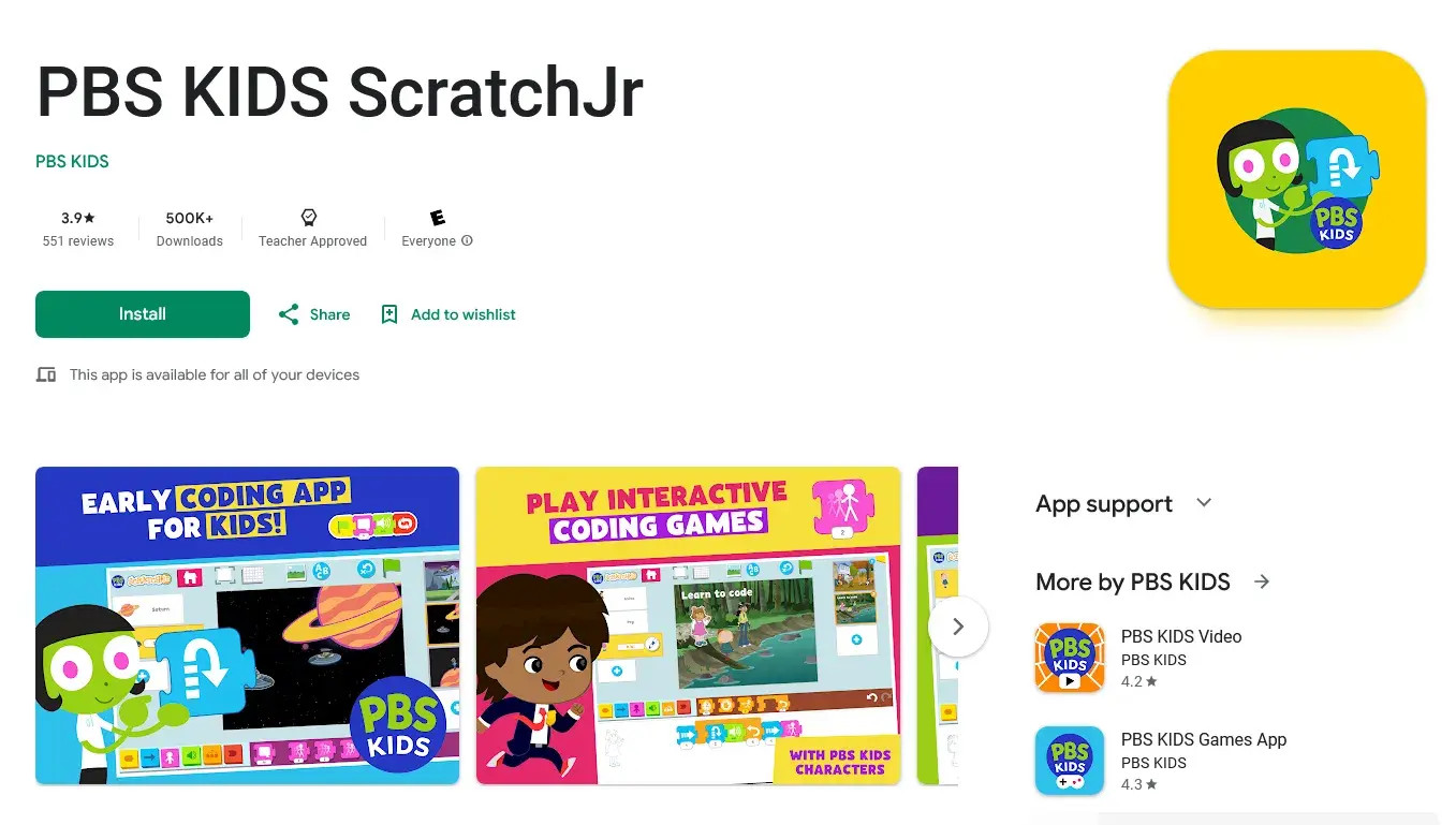 PBS Kids ScratchJr: دروازهای برای خردسالان (گروه سنی 5 تا 8 سال)