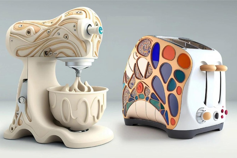 طراحی لوازم خانگی با الهام از گائودی؛ ترکیب خیال، رنگ و هوش مصنوعی